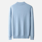 Jersey de hombre de 100% lana pura con cuello alto corto