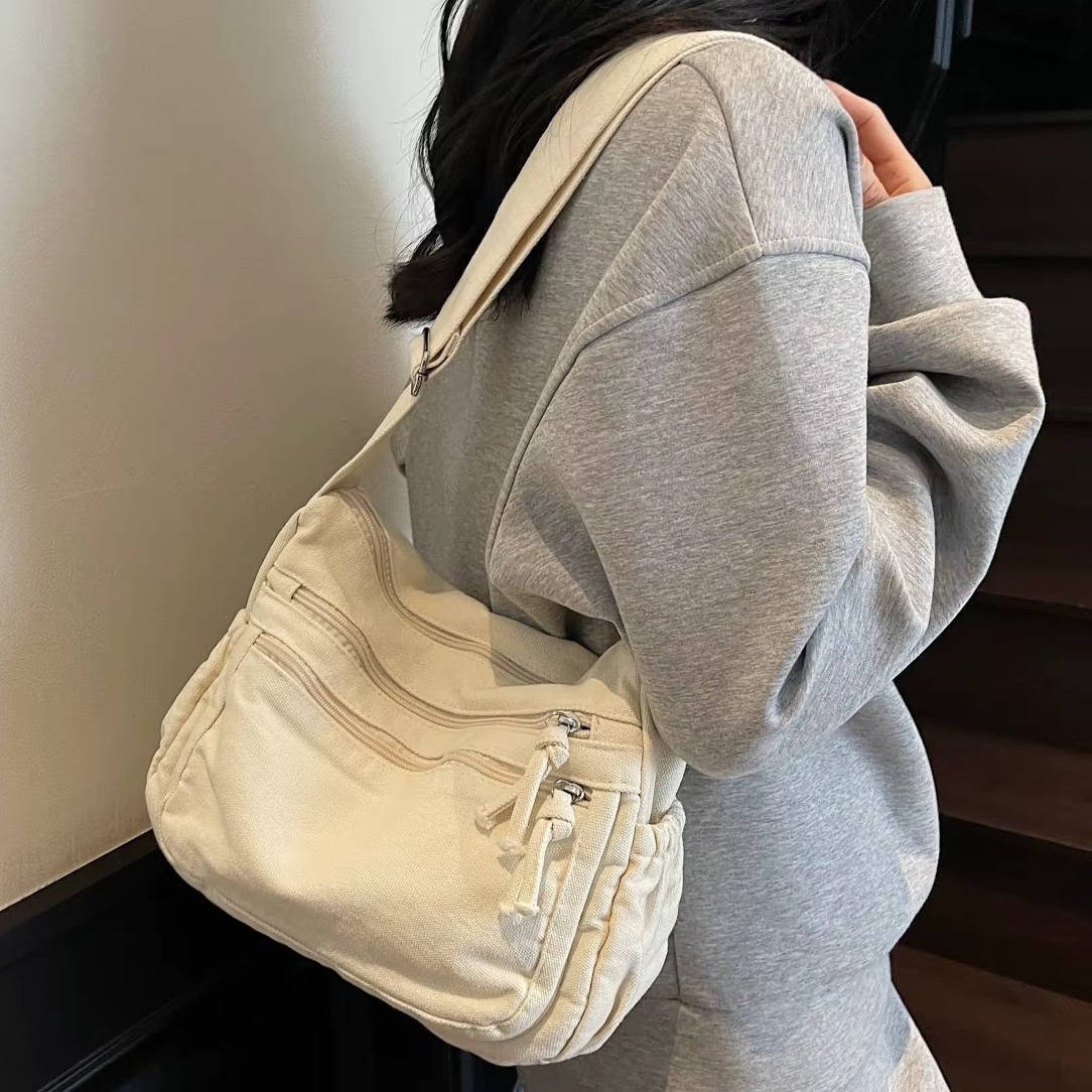 Borsa a Tracolla Donna in Canvas Multi-Tasca