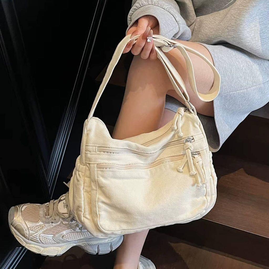 Borsa a Tracolla Donna in Canvas Multi-Tasca