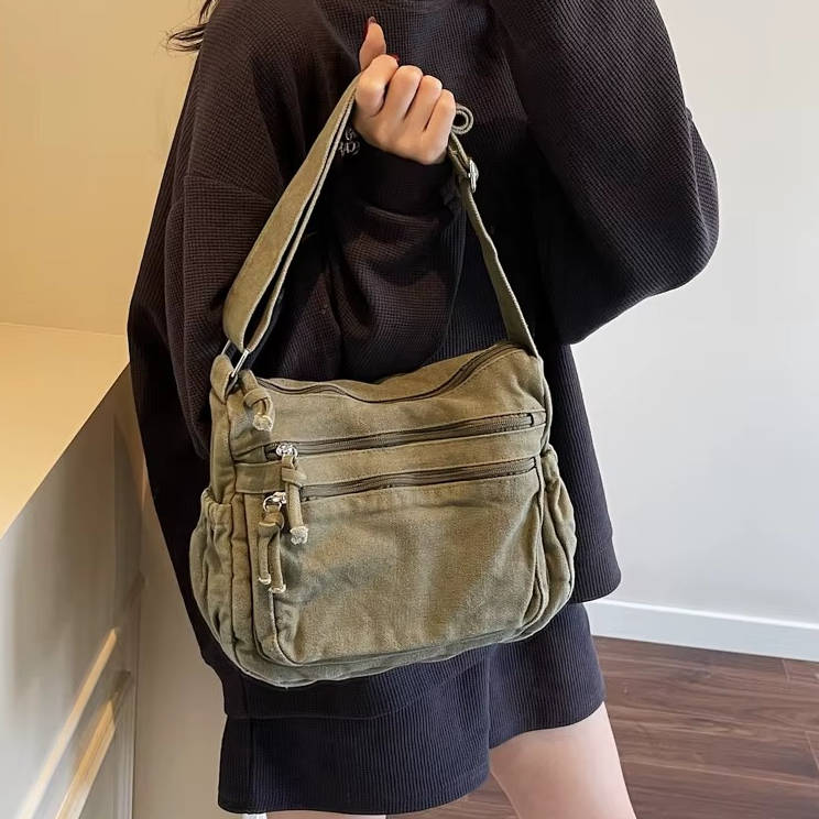 Borsa a Tracolla Donna in Canvas Multi-Tasca