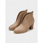 Botines de mujer sin cordones con escote en V