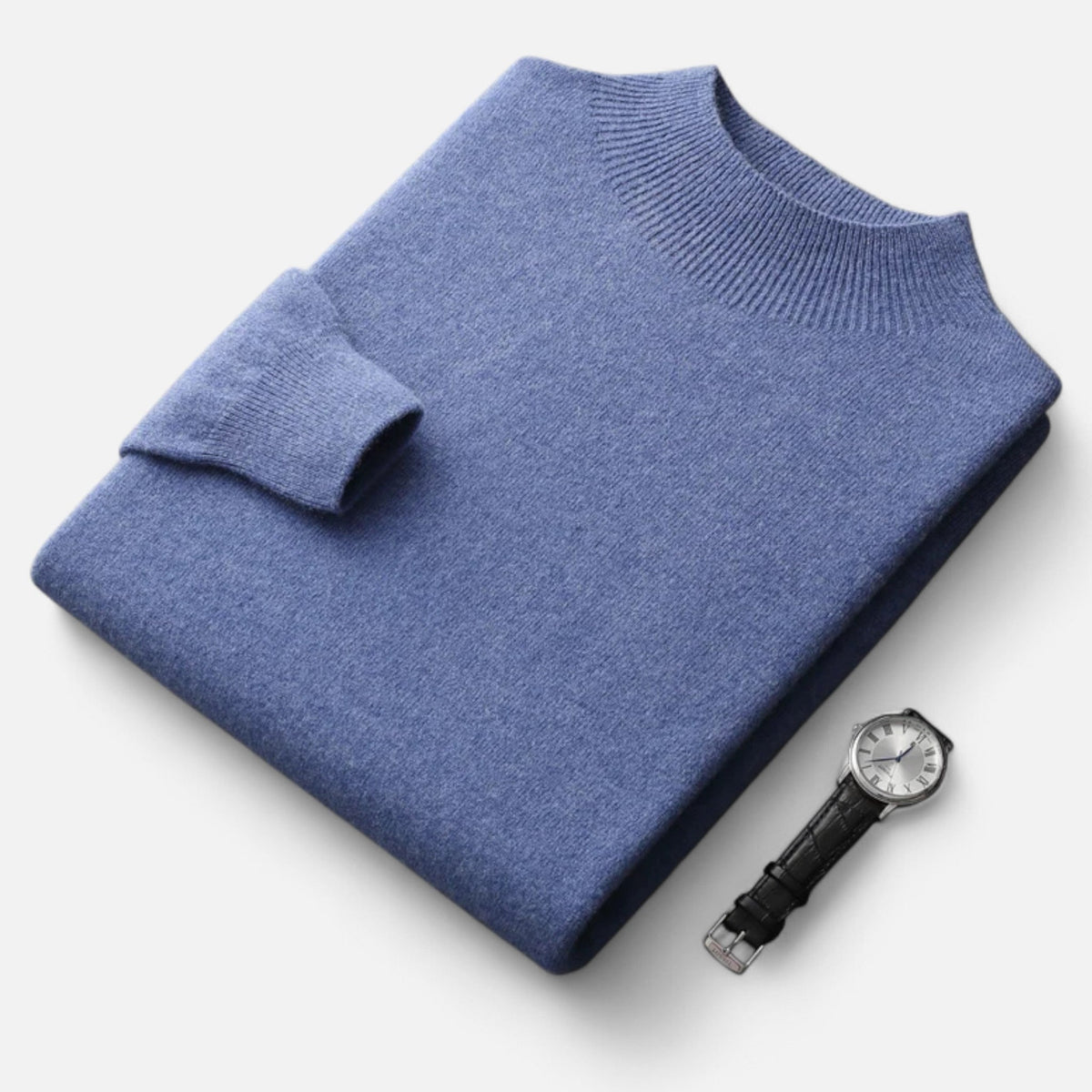 Maglione Uomo in Pura Lana con Collo Lupetto