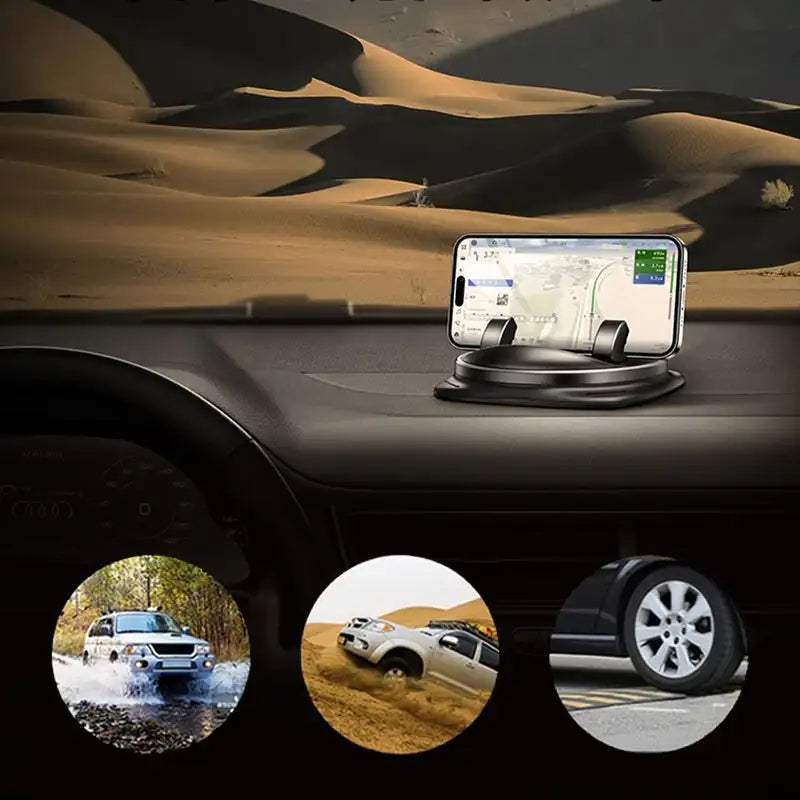360° RotateX – Supporto per telefono auto rotante | Montaggio su cruscotto e ventilazione | Misura universale