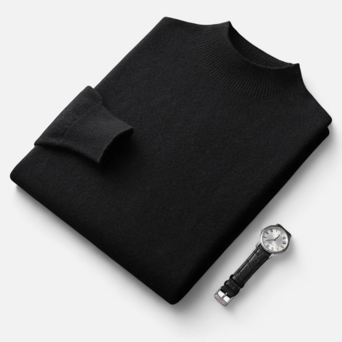 Maglione Uomo in Pura Lana con Collo Lupetto