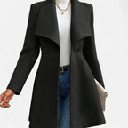 Cappotto Invernale Donna in Misto Lana con Revers