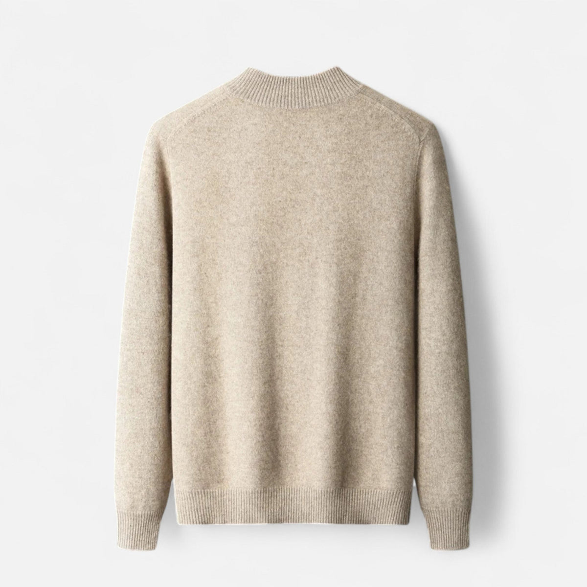 Cardigan Uomo in 100% Lana Merino con Zip e Collo Alto