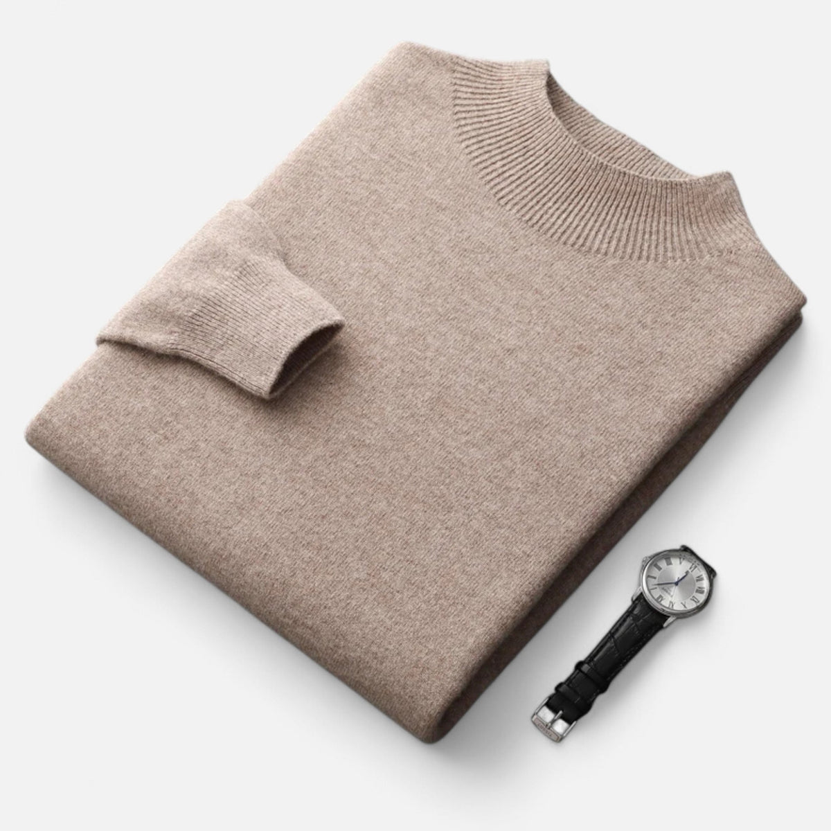 Maglione Uomo in Pura Lana con Collo Lupetto