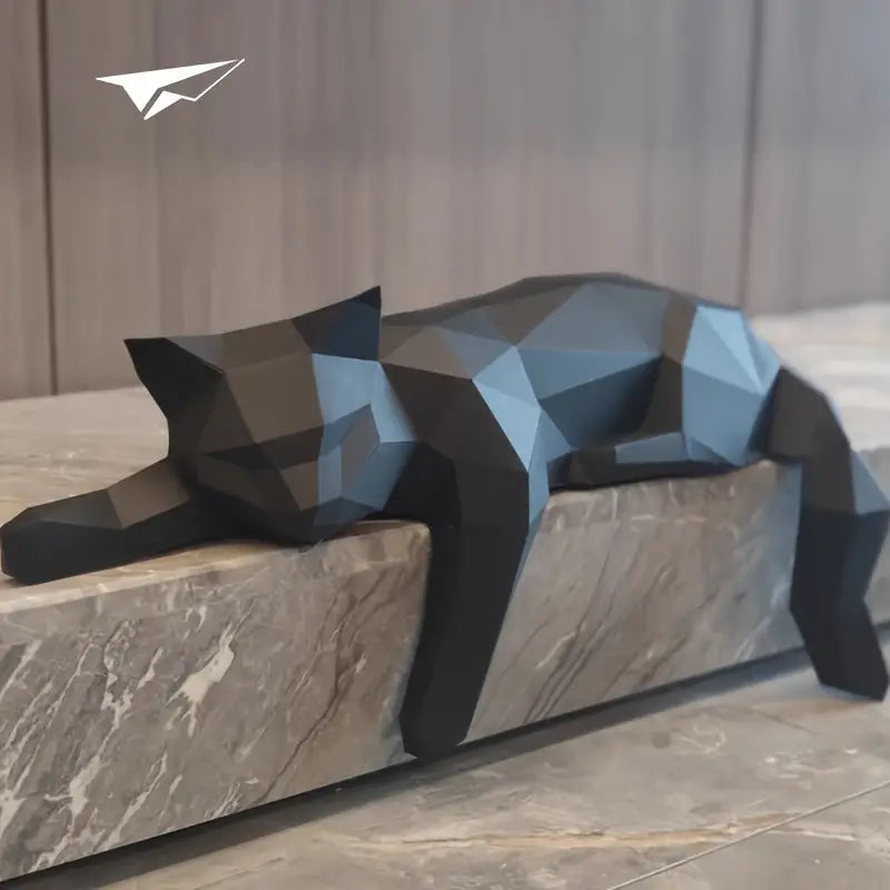 Statua Decorativa Moderna a Forma di Gatto ANFINITE Luna
