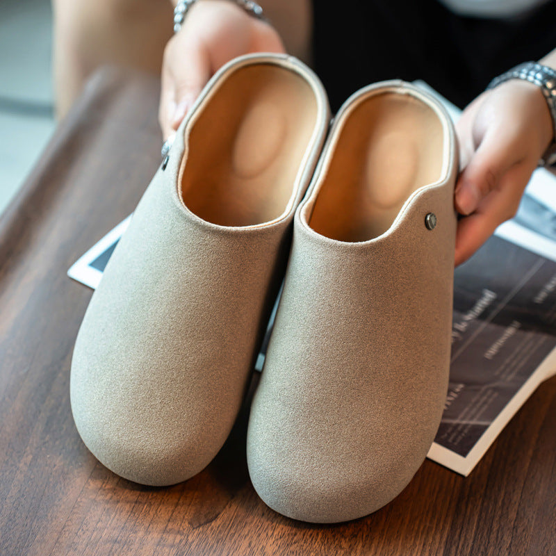 Miesten mokkanahkaiset slip-on-muulit