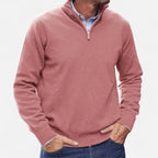 Pull élégant pour homme avec fermeture éclair - Confort et style raffiné