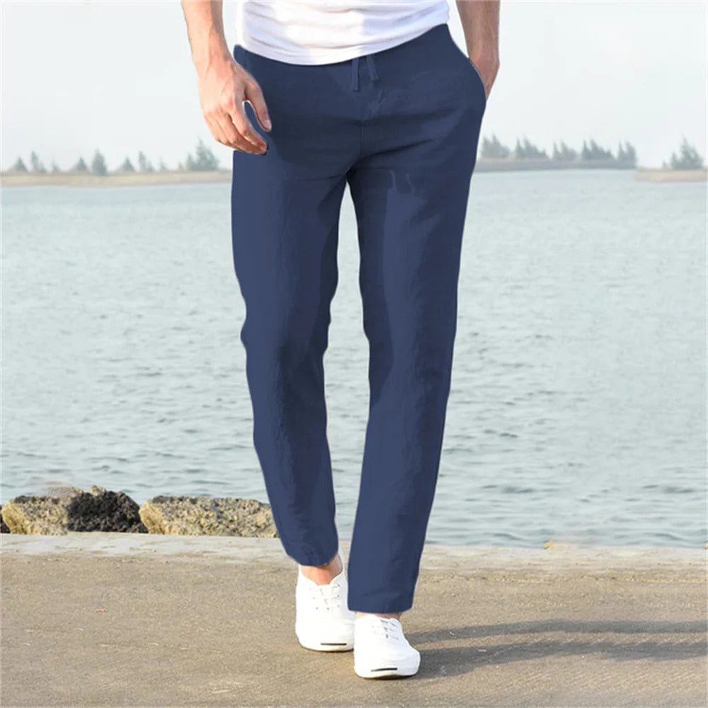 Pantaloni Uomo Casual in Lino Leggero