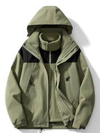 Chaqueta outdoor para hombre 3 en 1 con capucha e interior extraíble