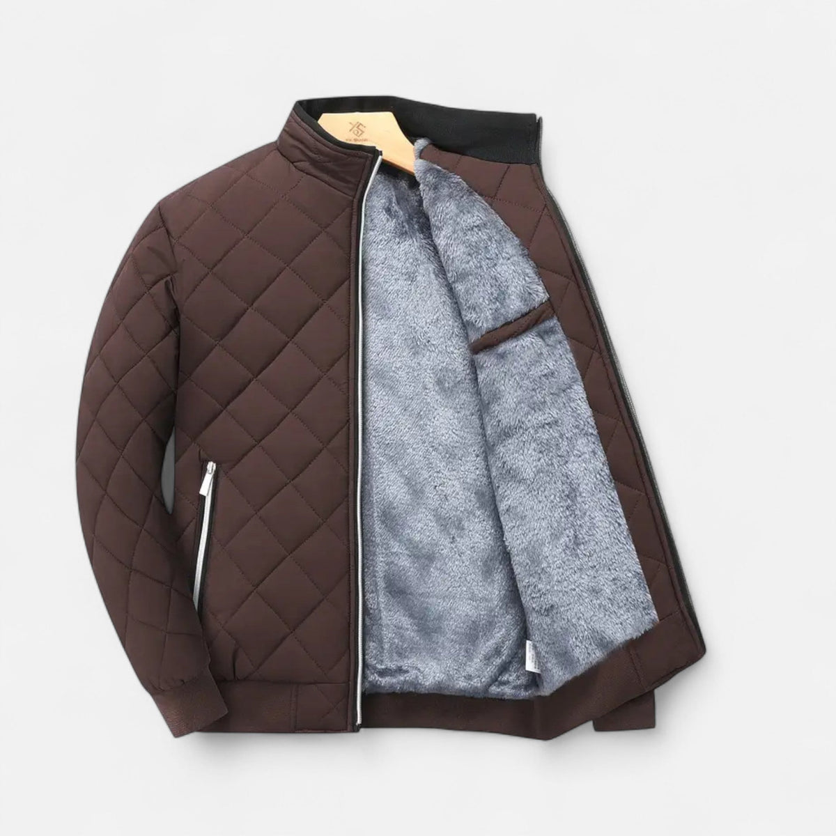 Chaqueta de invierno acolchada para hombre con forro polar - Calidez y comodidad elegantes