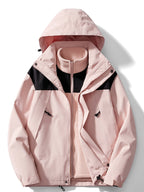 Giacca Outdoor Uomo 3 in 1 con Cappuccio e Interno Removibile