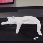 Statua Decorativa Moderna a Forma di Gatto ANFINITE Luna