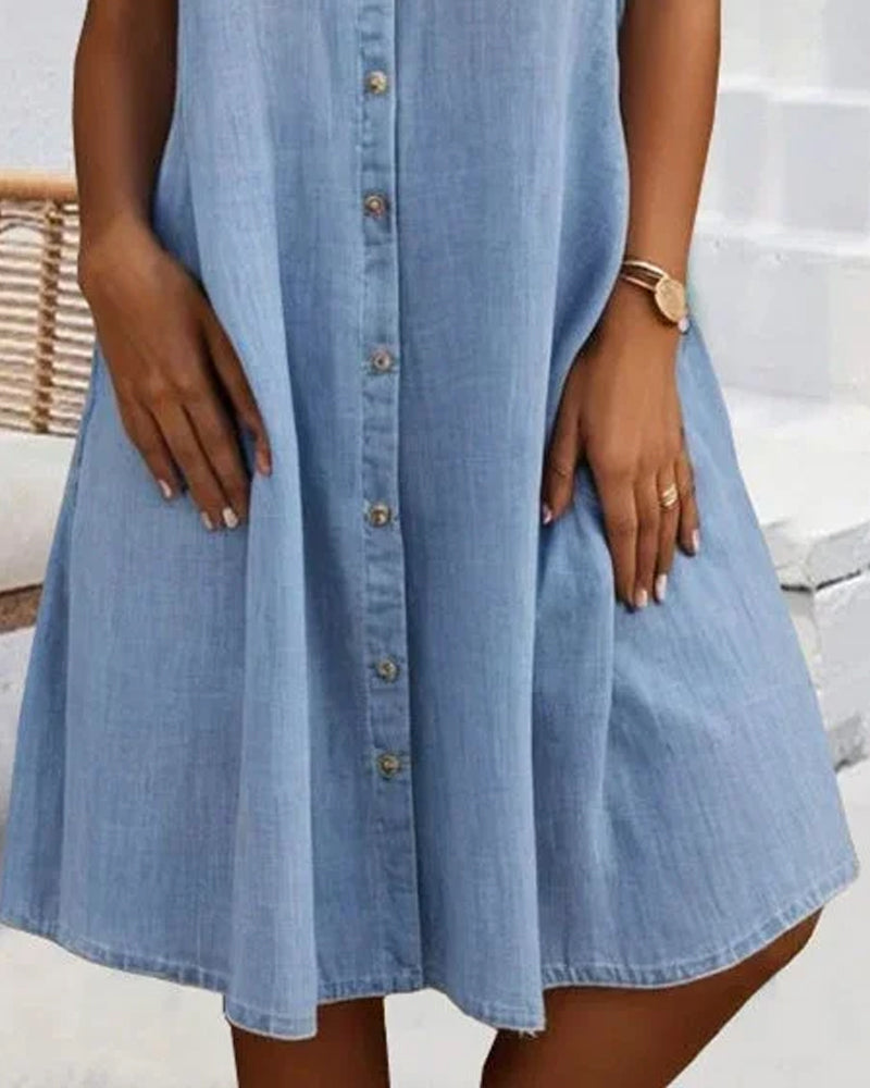 Abito Midi Design Revers Elegante Stile Estivo