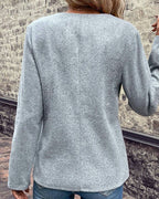 Chaqueta de mujer de punto patchwork - Elegante con colores en contraste