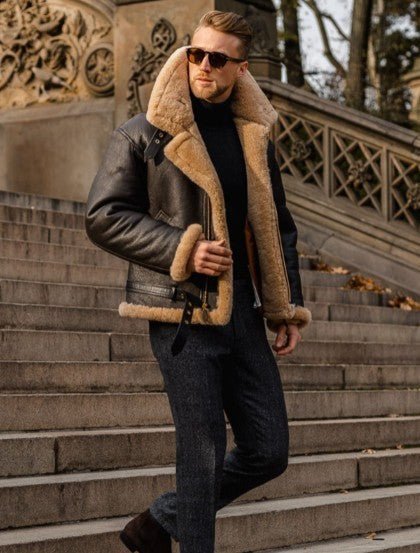 Giacca Aviator Uomo Classica con Zip