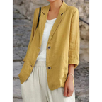 Blazer de mujer de lino ligero con corte sastre
