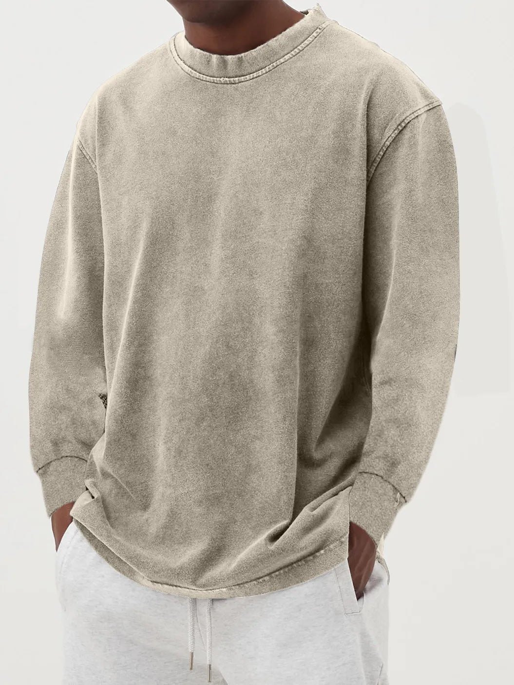 Maglione Uomo Oversize in Maglia con Spalle Scese