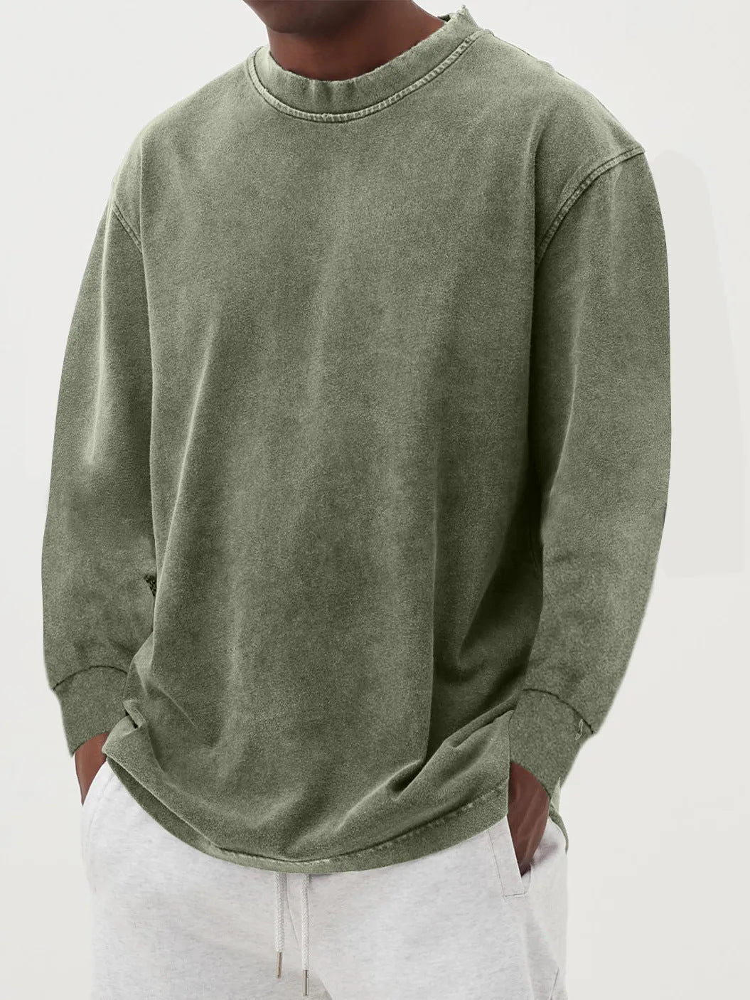 Maglione Uomo Oversize in Maglia con Spalle Scese
