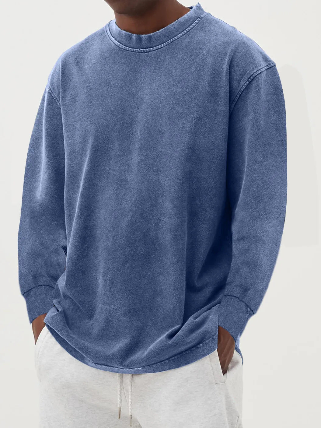 Maglione Uomo Oversize in Maglia con Spalle Scese