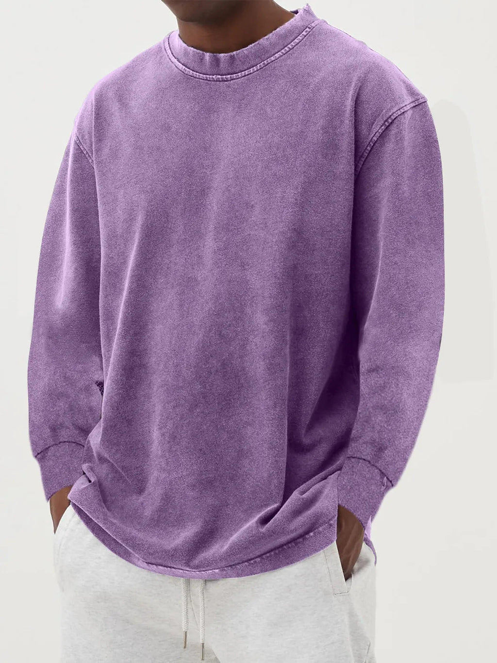 Maglione Uomo Oversize in Maglia con Spalle Scese