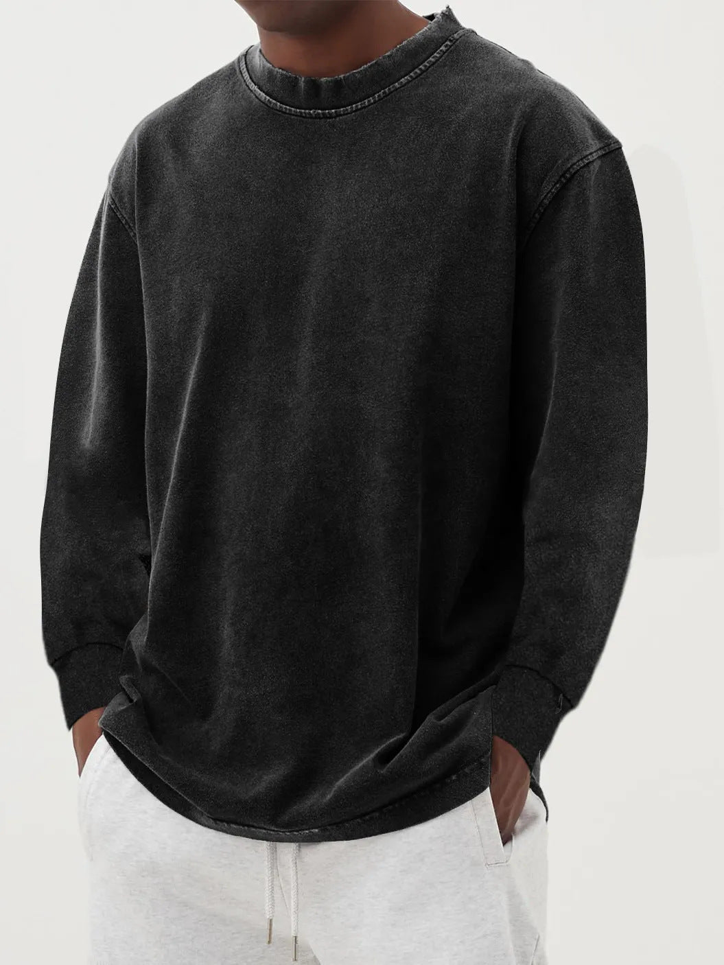 Maglione Uomo Oversize in Maglia con Spalle Scese