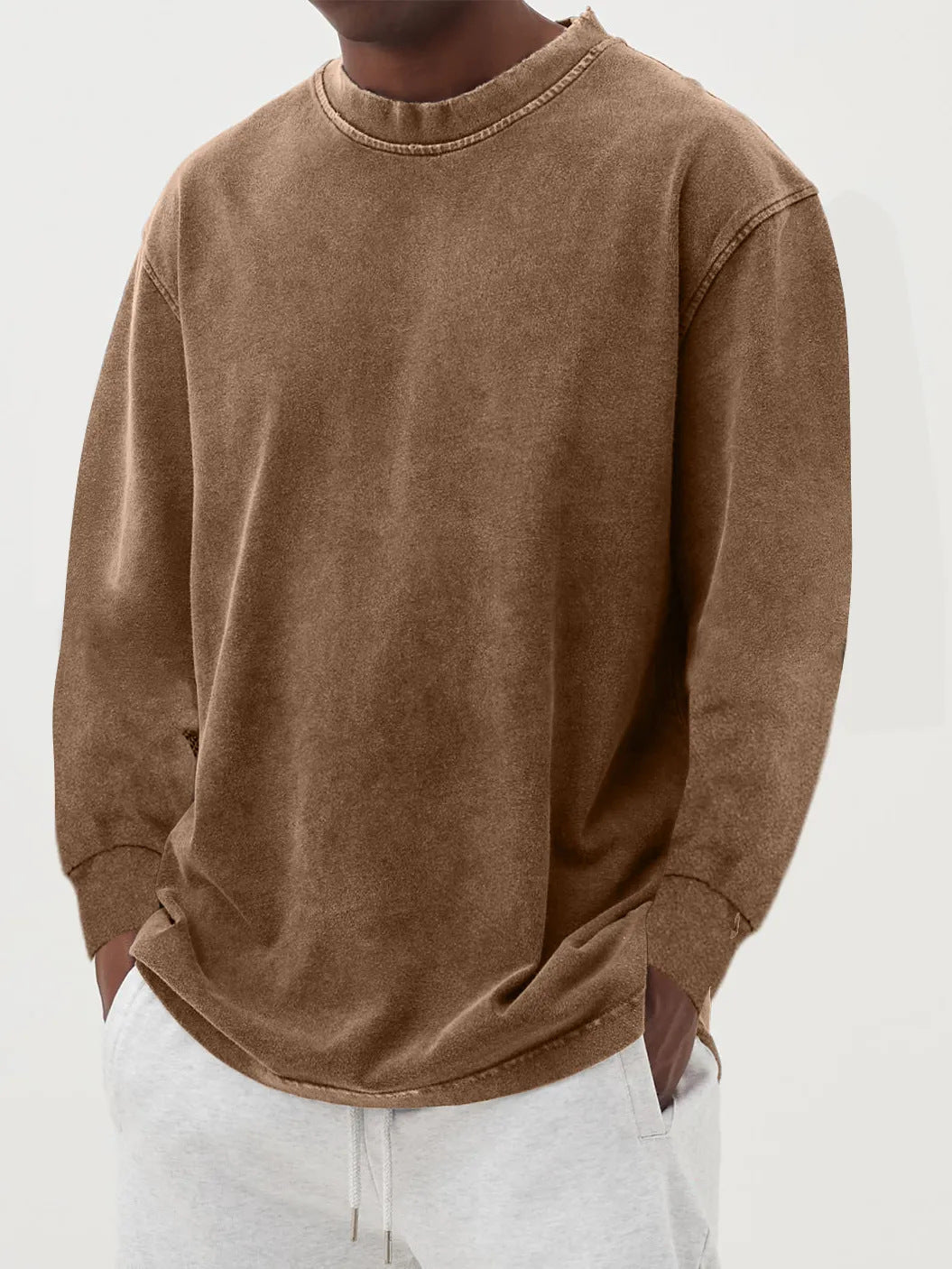 Maglione Uomo Oversize in Maglia con Spalle Scese