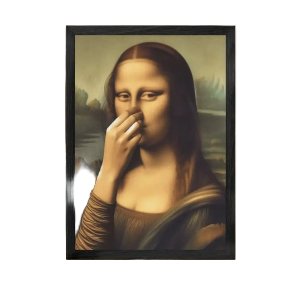 ANFINITE BathroomDecor™ Stampa su Tela Umoristica della Mona Lisa