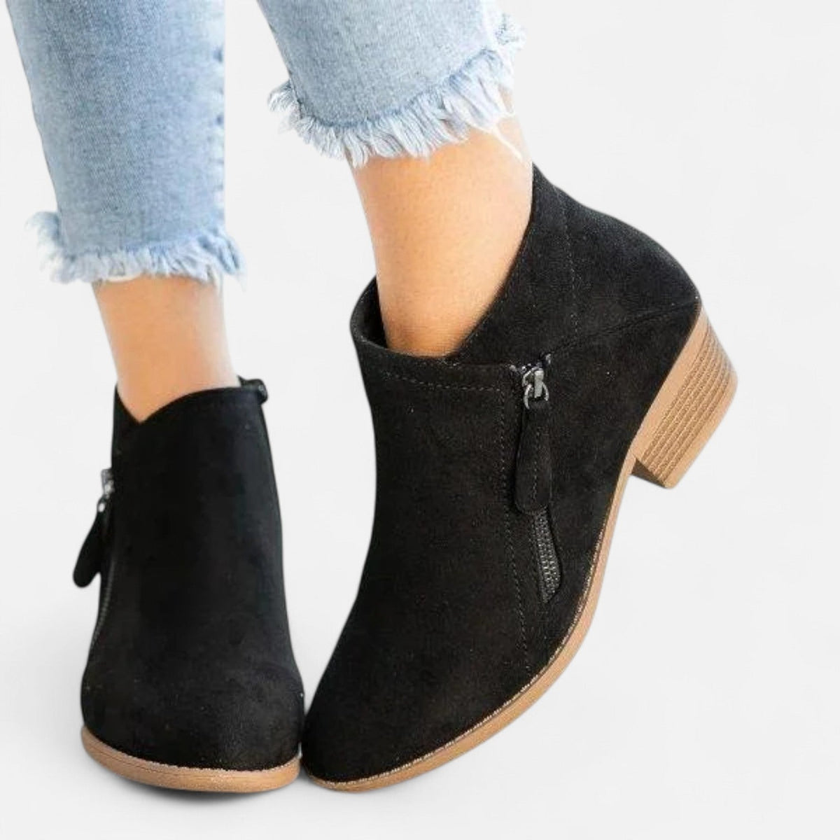 Bottines orthopédiques pour femme en véritable cuir