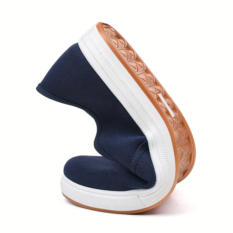 Mocassins homme en toile à enfiler - légers, confortables et avec empiècements élastiques