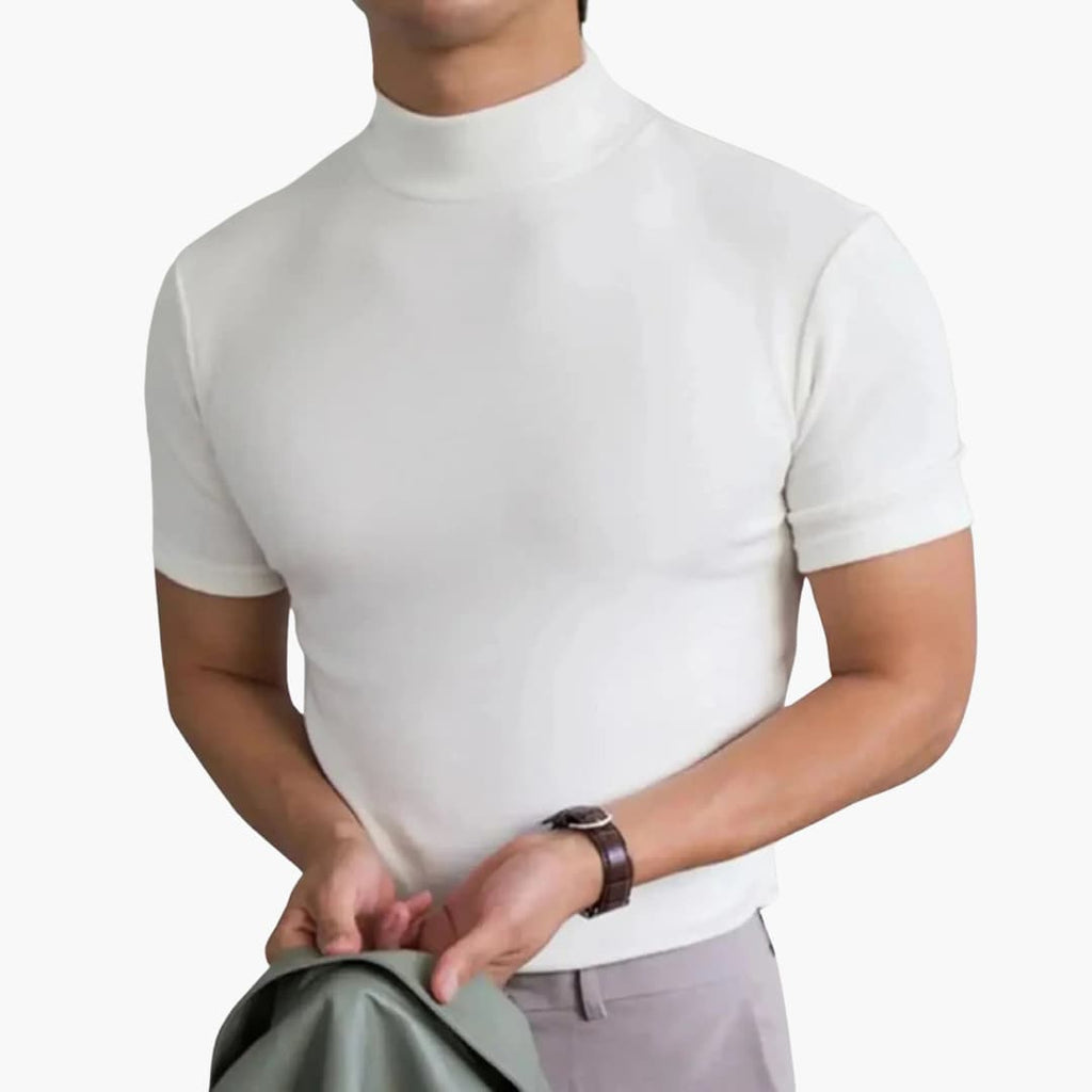 T-Shirt Uomo Slim Fit con Collo Alto
