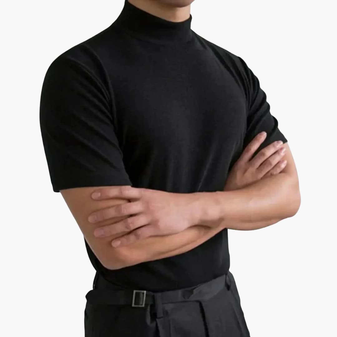 T-Shirt Uomo Slim Fit con Collo Alto