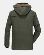 Chaqueta de invierno para hombre con capucha – parka acolchada y cálida con bolsillos