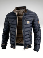 Giacca Uomo Trapuntata Leggera Slim Fit con Collo Alto