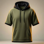 T-Shirt Uomo con Cappuccio in Cotone Peruviano
