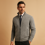 Cardigan Uomo Classico in Maglia con Zip Integrale