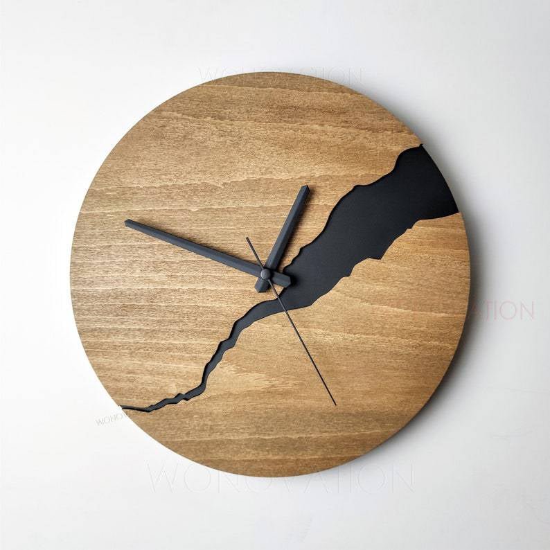 Orologio da parete di lusso in legno