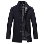 Cappotto Invernale Uomo con Interno Trapuntato e Collo Alto