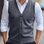 Gilet pour homme en laine tricotée