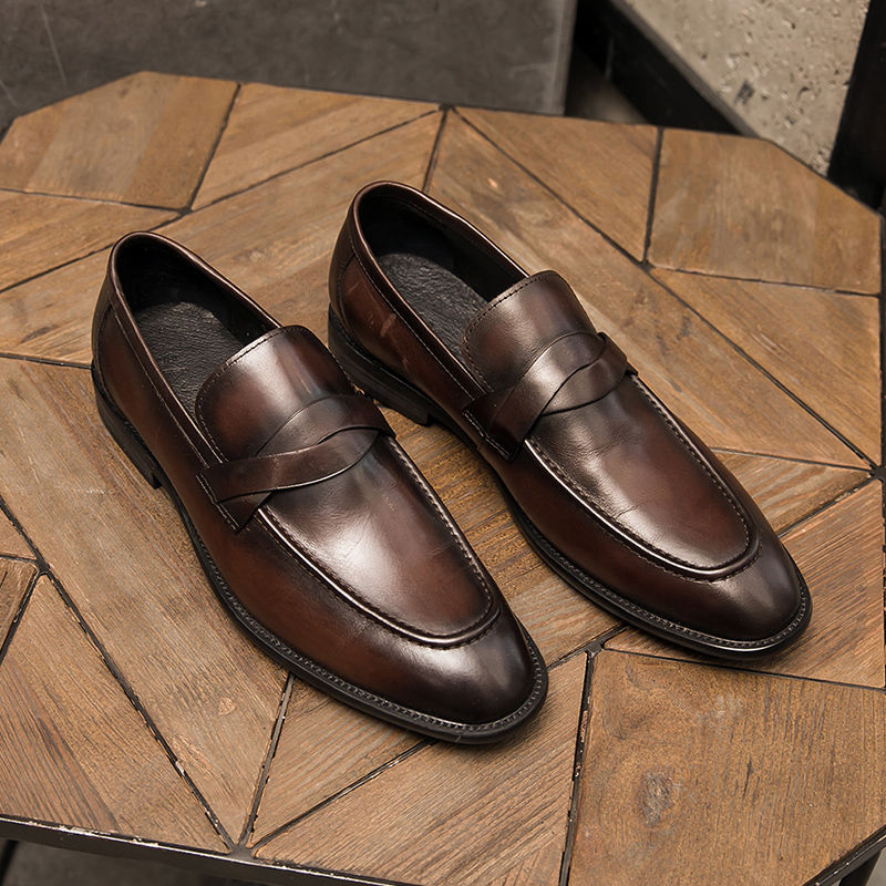 Mocassini Uomo Slip-On in Vera Pelle