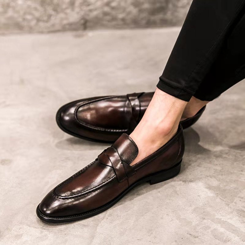 Mocassini Uomo Slip-On in Vera Pelle