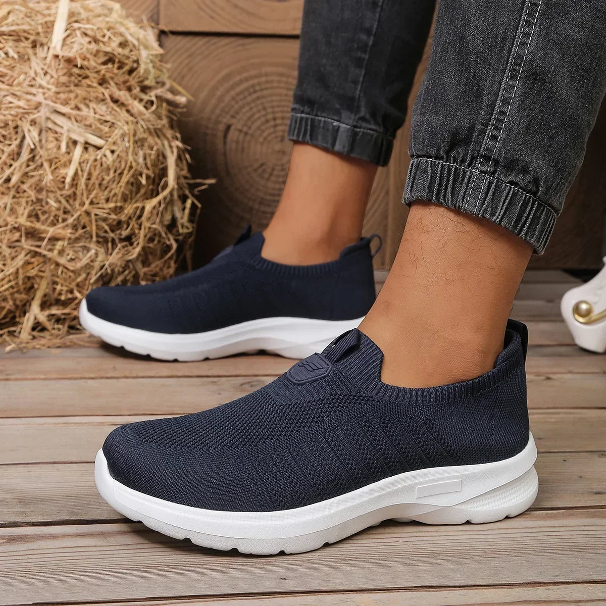 Sneakers Uomo Slip-On in Mesh Traspirante