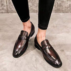 Mocassini Uomo Slip-On in Vera Pelle