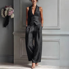 Ensemble femme avec gilet et pantalon de tailleur