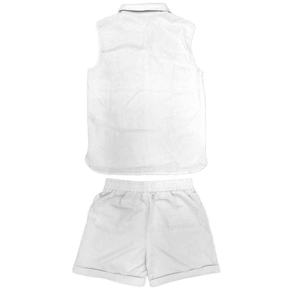 Gilet pour homme en coton et lin à col montant
