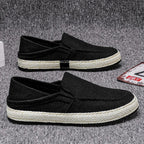 Miesten hengittävät pellavaiset slip-on-mokasiinit