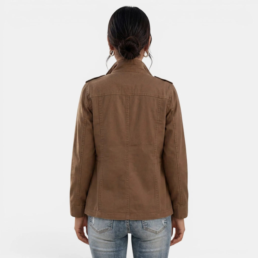Chaqueta utilitaria ligera para mujer con cremallera