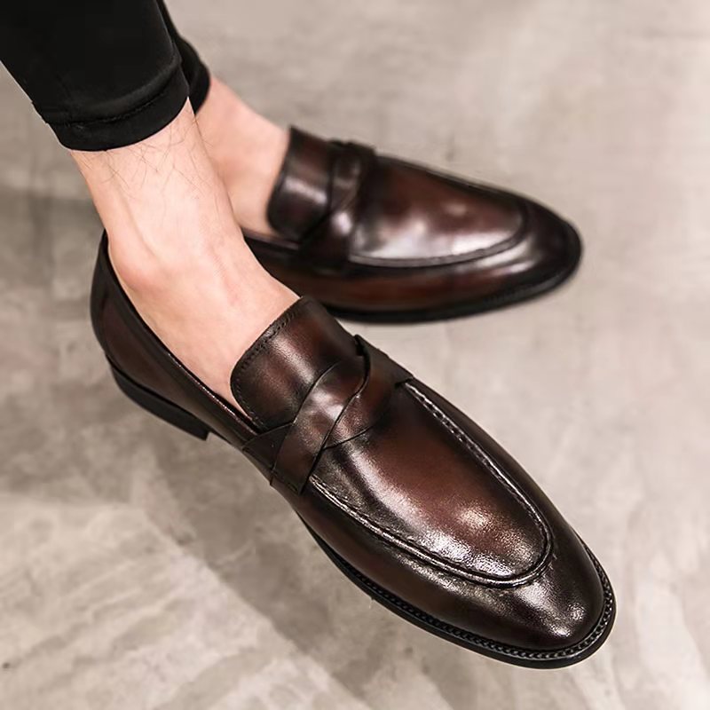 Mocassini Uomo Slip-On in Vera Pelle